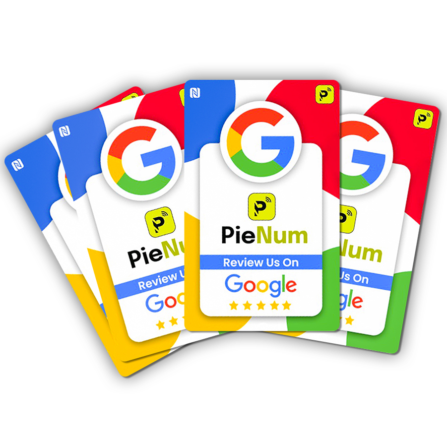 pack of five- NFC Google Review Cards