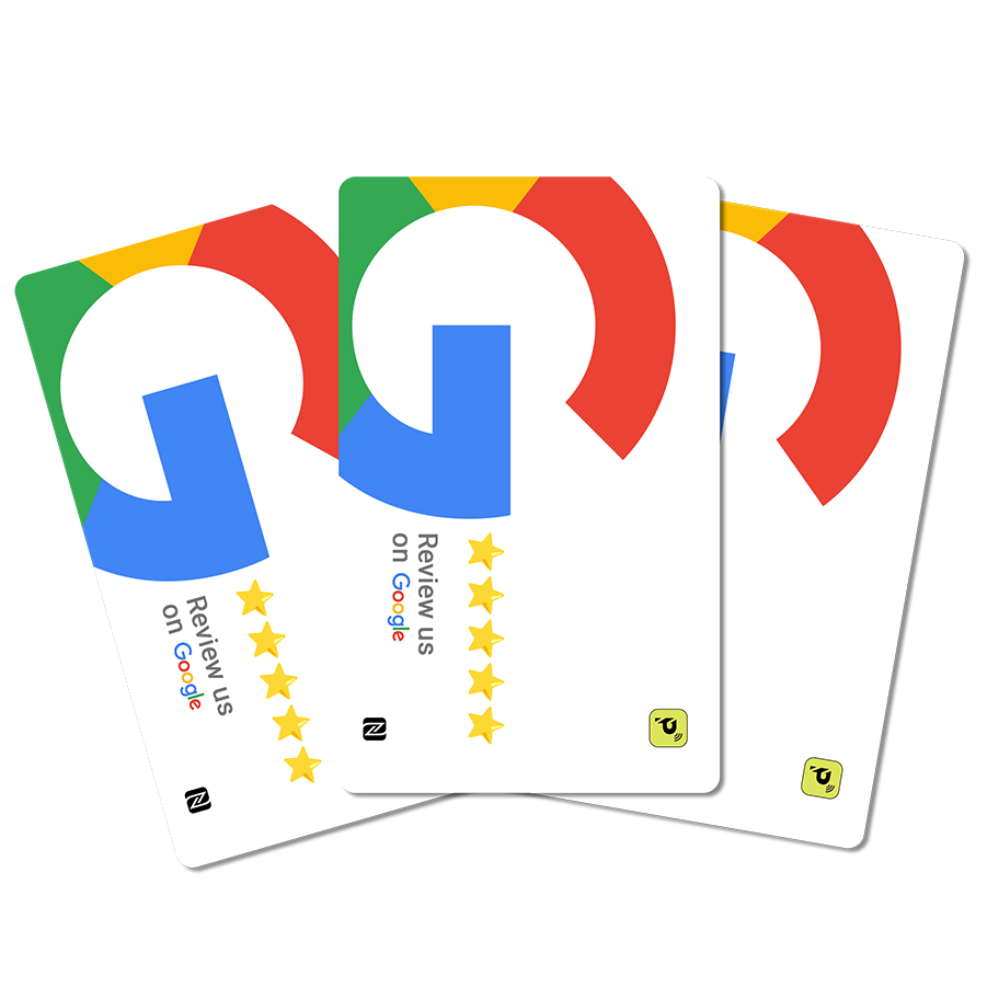 pack of three- NFC Google Review Cards